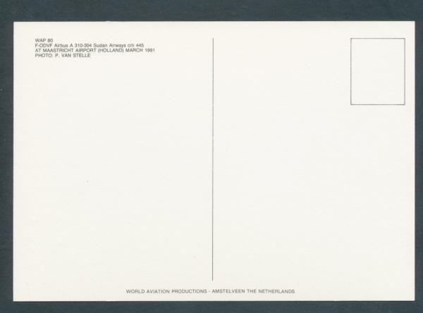 SUDAN AIRWAYS, Airbus A 310-304