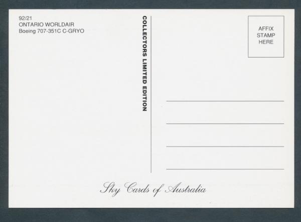 ONTARIO WORLDAIR, Boeing 707-351C