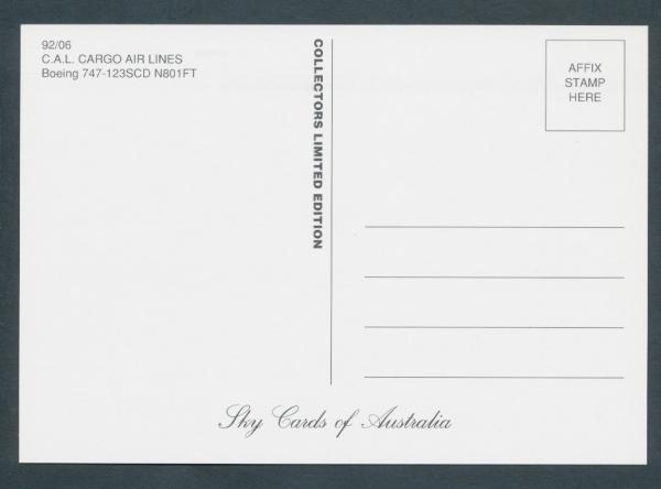 C.A.L. CARGOAIR LINES, Boeing 747-123SCD