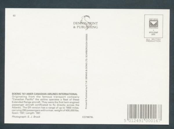 CANADIAN AIRLINES INTERNATIONAL, Boeing 767-300