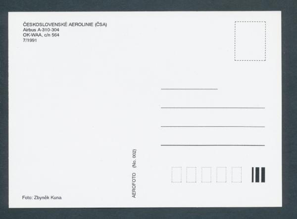 CSA CESKOSLOVENKE AEROLINIE, AIRBUS A-310-304