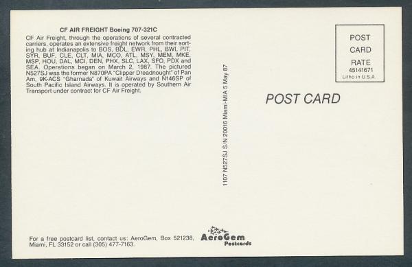 CF AIR FREIGHT, Boeing 707-321C