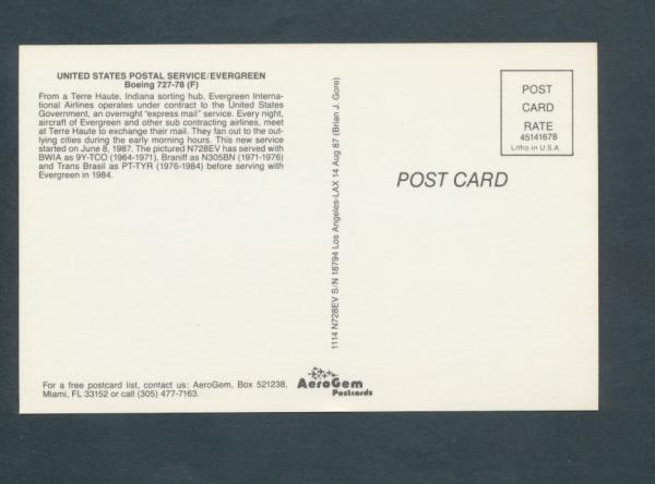 UNITED STATES; Boeing 727-78F