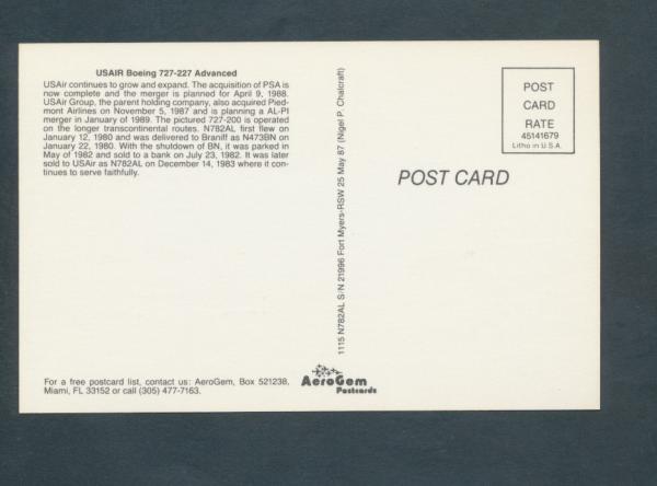 USAIR, Boeing 727-227