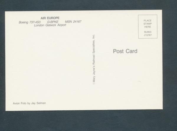 AIR EUROPE, Boeing 737-4S3