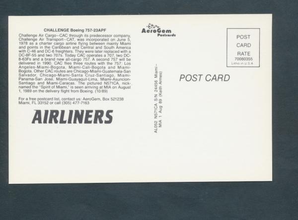 CHALLENGE  AIR CARGO , Boeing 757-23APF