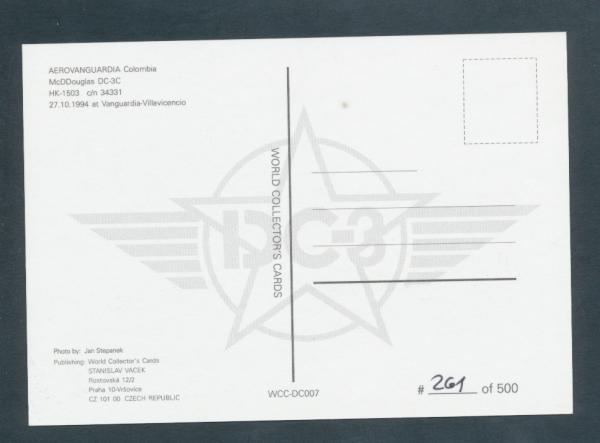 AEROVANGUARDIA COLOMBIA, McDDouglas DC-3C
