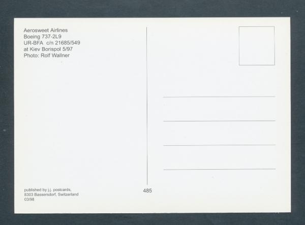 AEROSWEET AIRLINES, Boeing 737-2L9