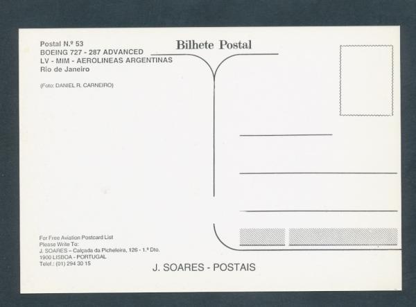 AEROLINEAS ARGENTINAS, Boeing 727-287