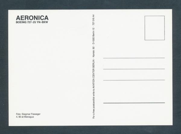 AERONICA , Boeing 727-25 YN-BXW