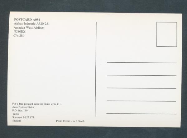 AMERICA WEST AIRLINES, Airbus Industrie A320-231