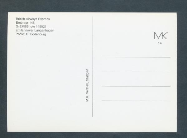 BRITISH AIRWAYS, Embraer 145