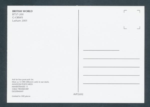 BRITISH WORLD, B757-200