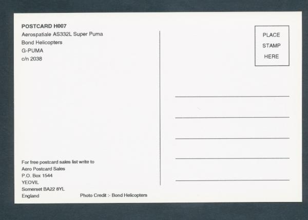 BOND HELICOPTERS AEROSPITALE AS332L Super Puma