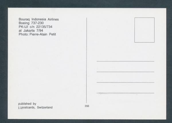 BOURAQ INDONESIA AIRLINES, Boeing 737-230