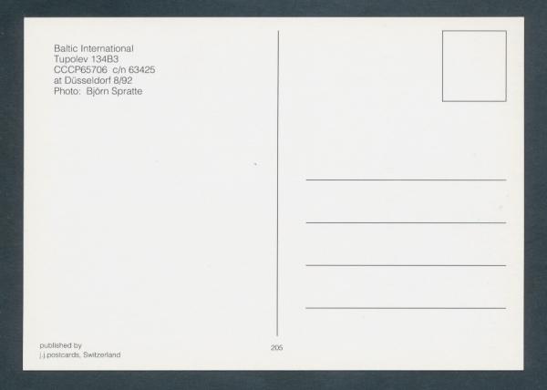 BALTIC INTERNATIONAL, Tupolev 134B3