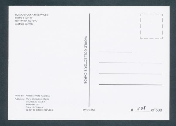 BLOODSTOCK AIR SERVICES, Boeing B-727-25