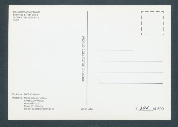 CALEDONIAN AIRWAYS, Lockheed L-1011-385-1