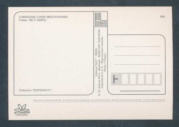 COMPANIE CORSE MEDITERRANEE, Fokker 100