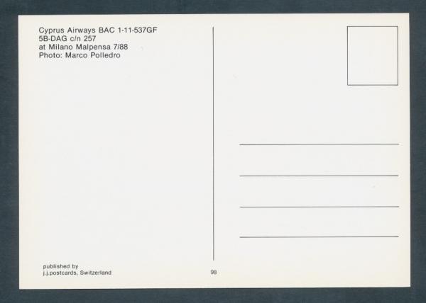 CYPRUS AIRWAYS,  BAC 1-11-53 GF