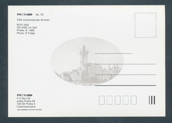 CSA CZECHOSLOVAK AIRLINES, B737-55S