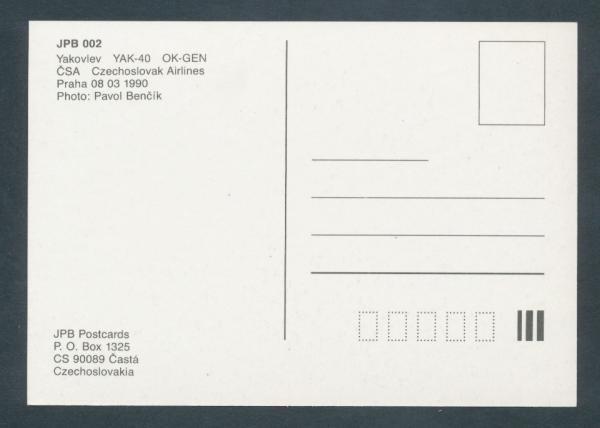 CSA CZECHOSLOVAK AIRLINES, Yakolev YAK-40