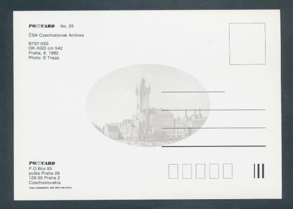 CSA CZECHOSLOVAK AIRLINES, B737-55S