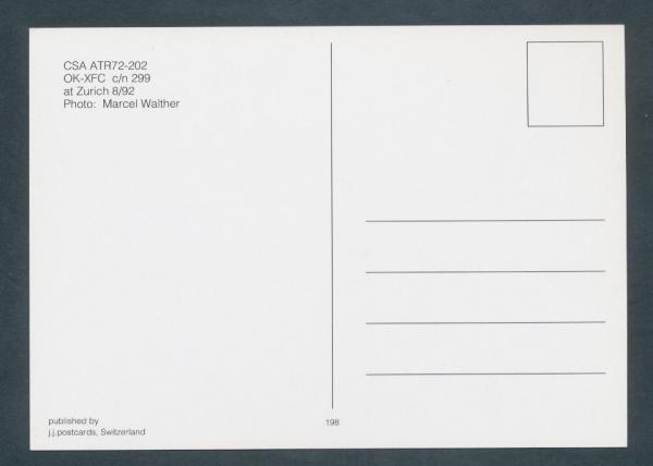 CSA CZECHOSLOVAK AIRLINES,  ATR 72-202