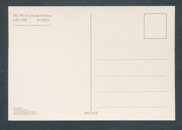 CASADE AIRWAYS, HS 748
