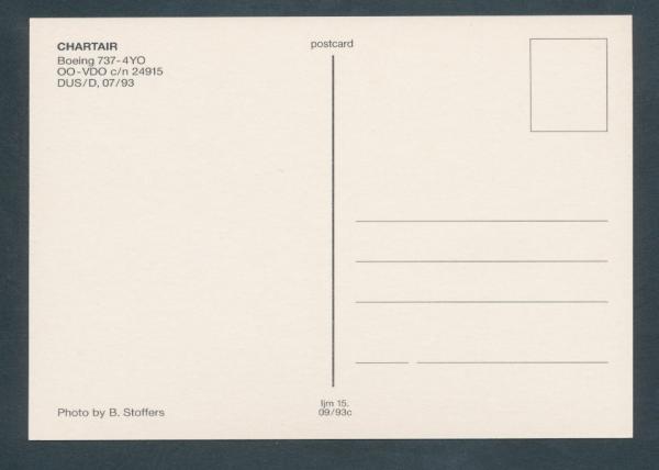 CHARTAIR, Boeing 737-4YO