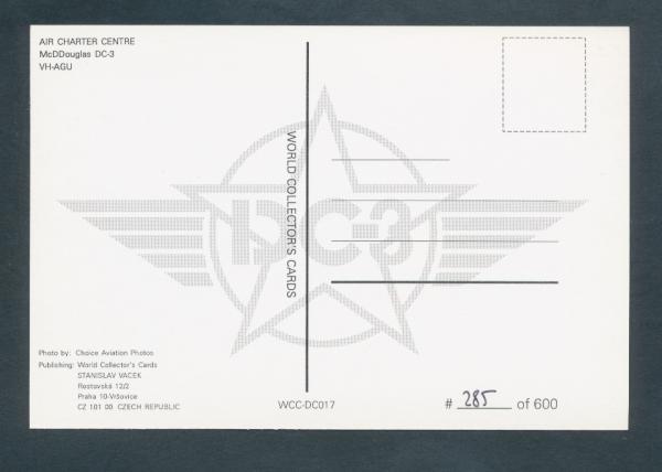AIR CHARTER CENTRE, McDDouglas DC-3