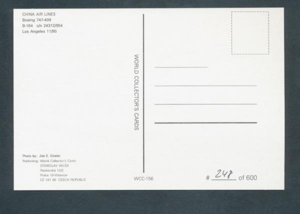 CHINA AIR LINES, Boeing 747-409