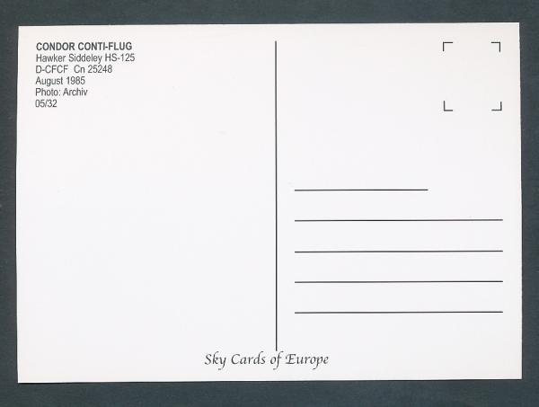 CONDOR CONTI-FLUG,  Hawker Siddeley HS-125