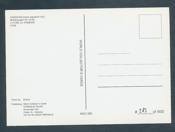 CANADIAN AIRLINES, McDDouglas DC-10-30