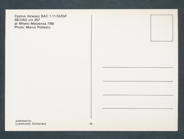 CYPRUS AIRWAYS, BAC 1-11-537 GF