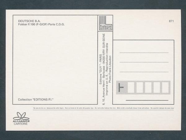 DEUTSCHE BA, Fokker F.100