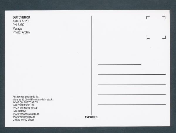 DUTCHBIRD, Airbus A320