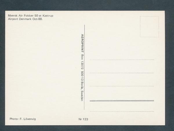 MAERSK AIR,AIRPORT DENMARK, Fokker 50