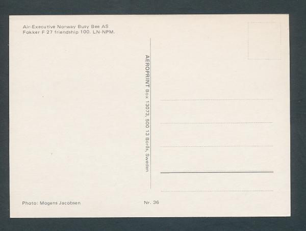 AIR-EXECUTIVE NORWAY, Fokker F 27