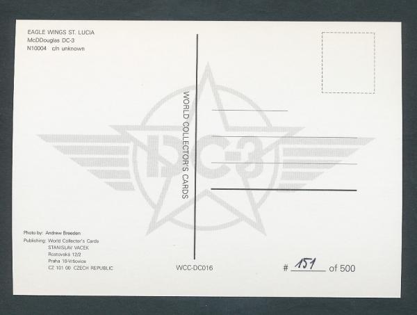 EAGLE WINGS ST. LUCIA, McDDouglas DC-3