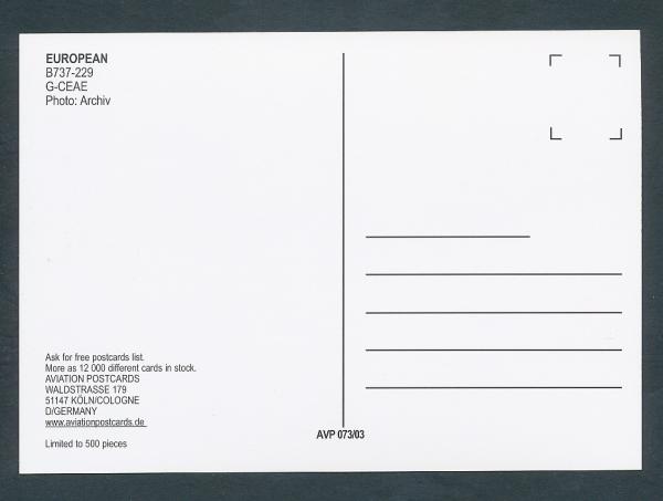 EAL EUROPEAN, B 737-229