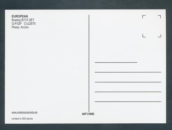 EAL EUROPEAN, Boeing B737-2E7