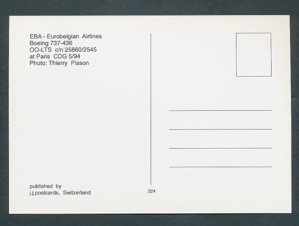 EBA-EUROBELGIAN AIRLINES, Boeing 737-436
