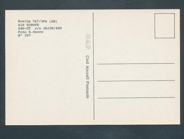 AIR EUROPE, Boeing 767/3P6