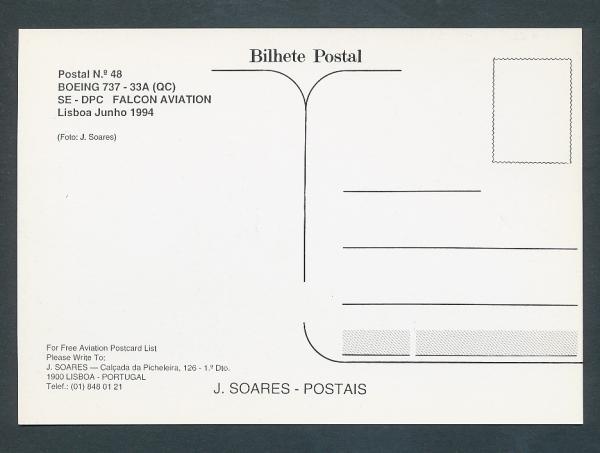 FALCON AVIATION, Boeing 737-33A, QC