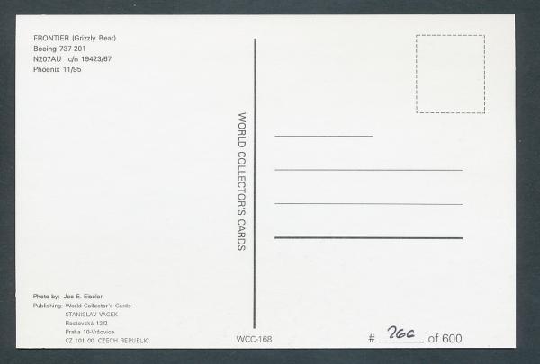 FRONTIER,Grizzly Bear, Boeing 737-201