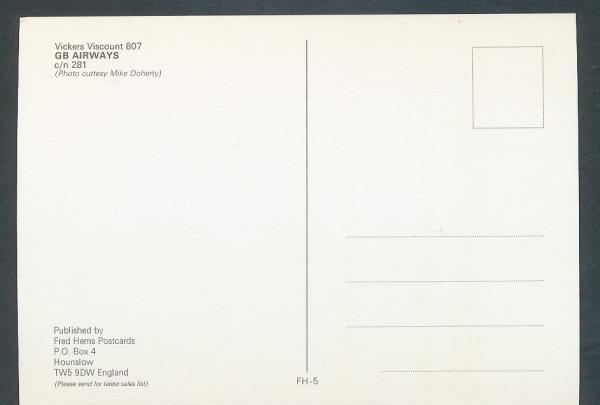 GB AIRWAYS, Vickers Viscount 807