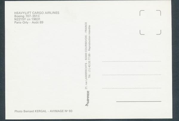 HEAVYLIFT CARGO AIRLINES, Boeing 707-351C