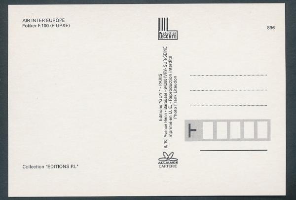 AIR INTER EUROPE, Fokker F.100