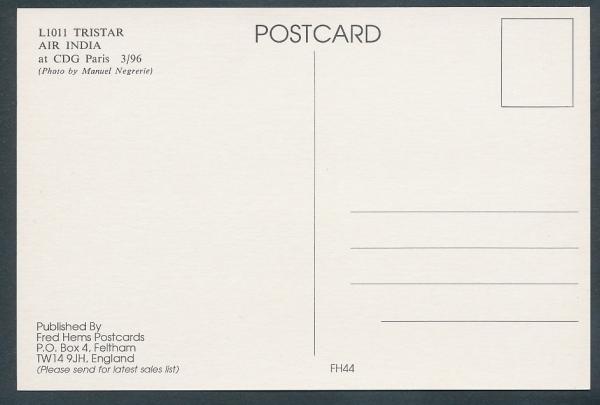 AIR INDIA, L1011 Tristar